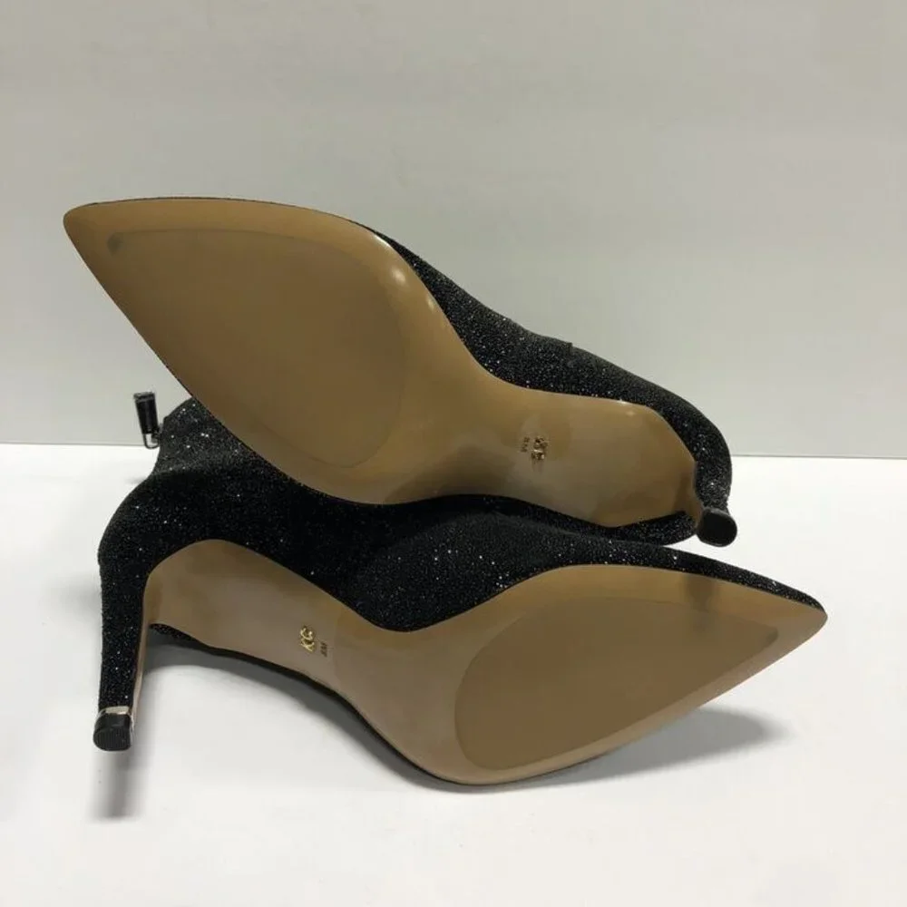 Kenneth Cole Women’s Riley 85 Black Sparkle Simple Bootie Size 8M